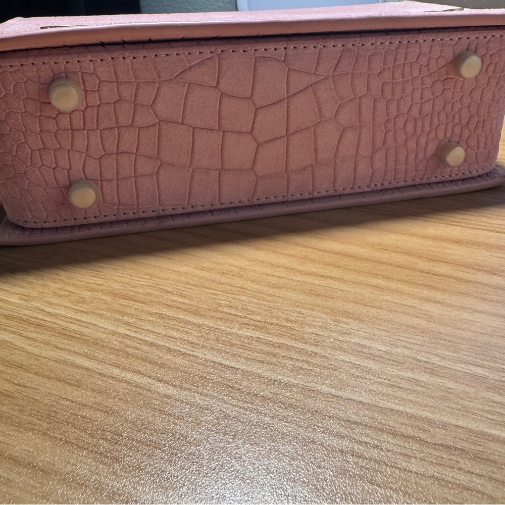 Brandon Blackwood Pink Croc-suede Bag - Picture 10 of 11